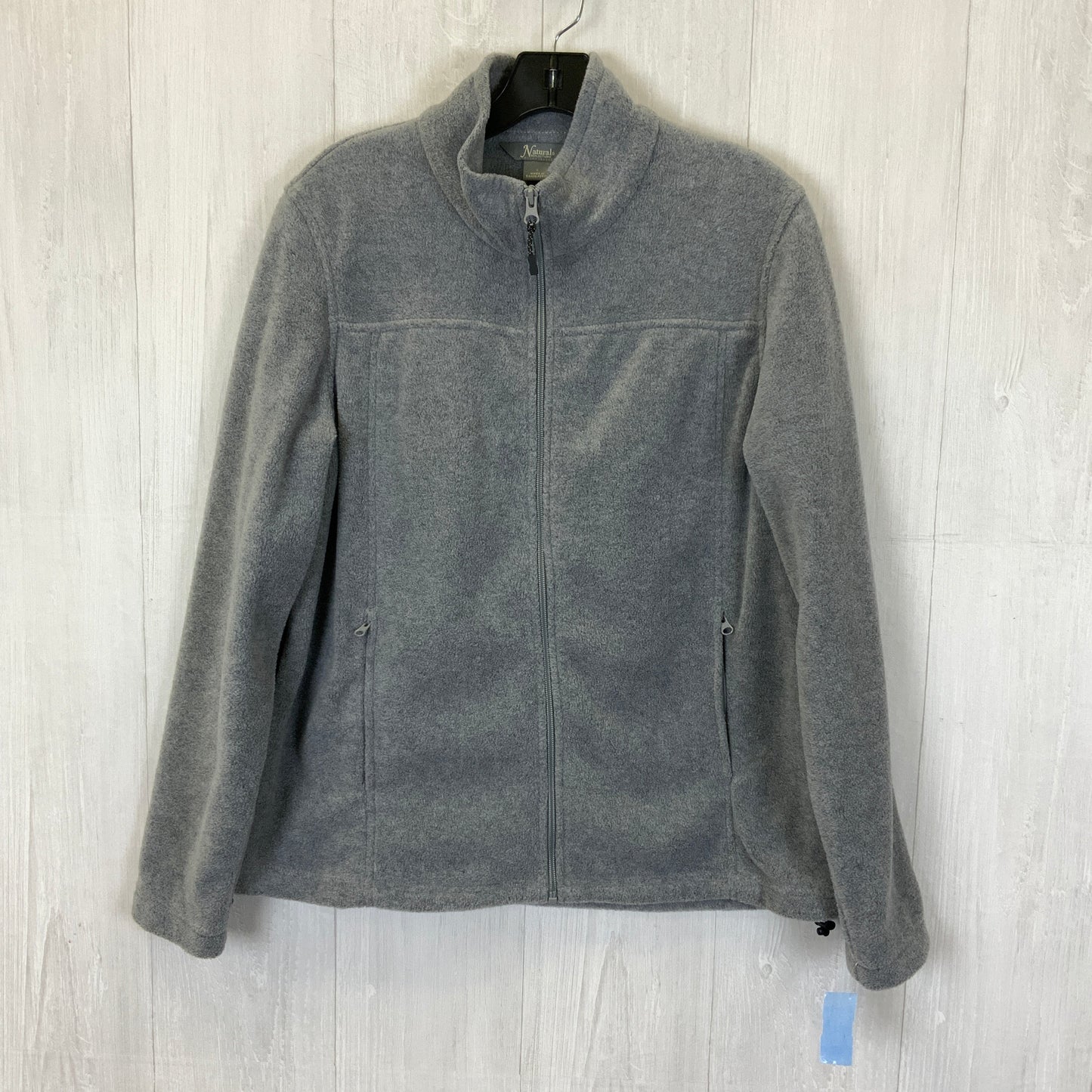 Jacket Fleece By Natural Reflections In Grey, Size: L