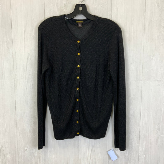 Cardigan By Dana Buchman In Black & Gold, Size: M