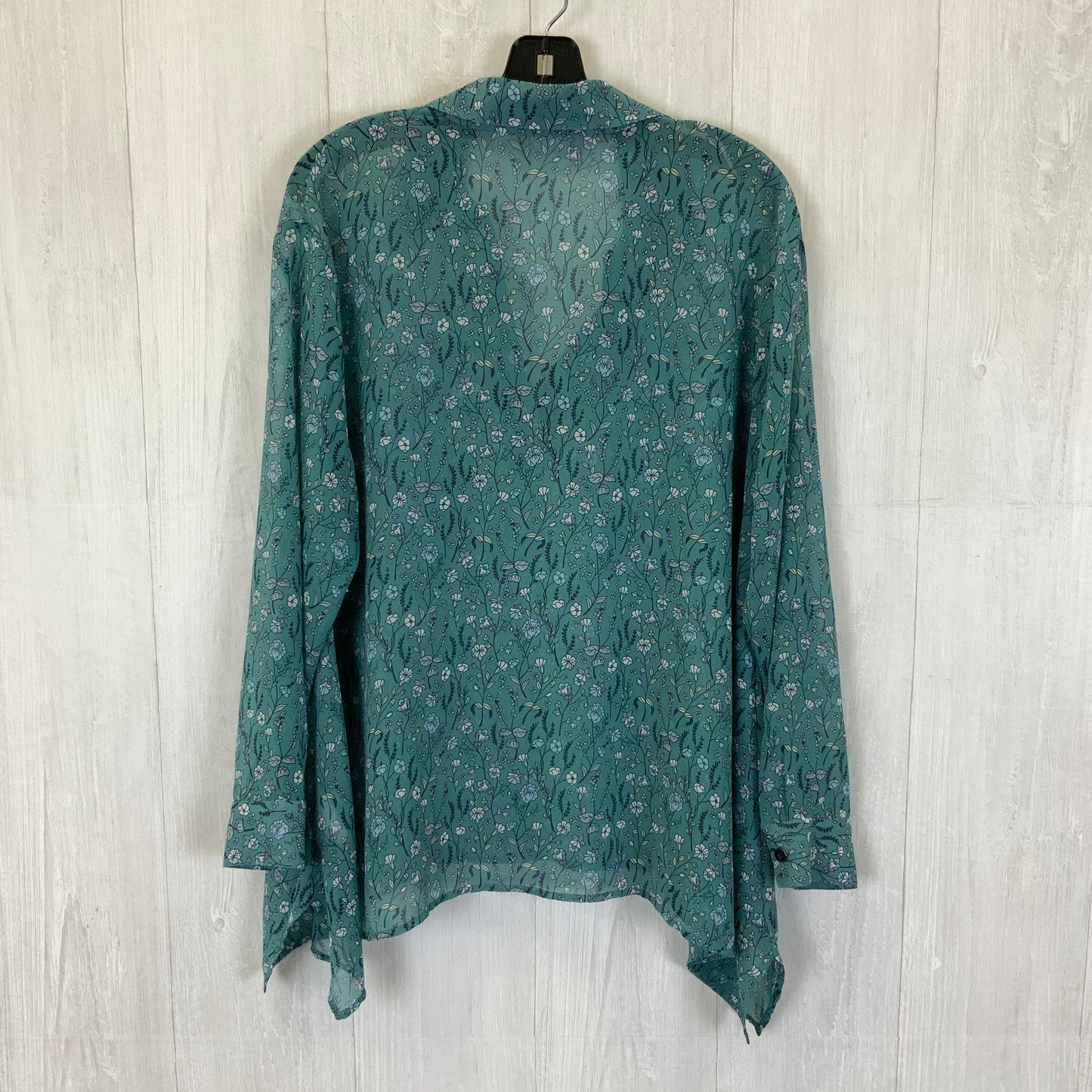 Top Long Sleeve By Cabi In Aqua, Size: S