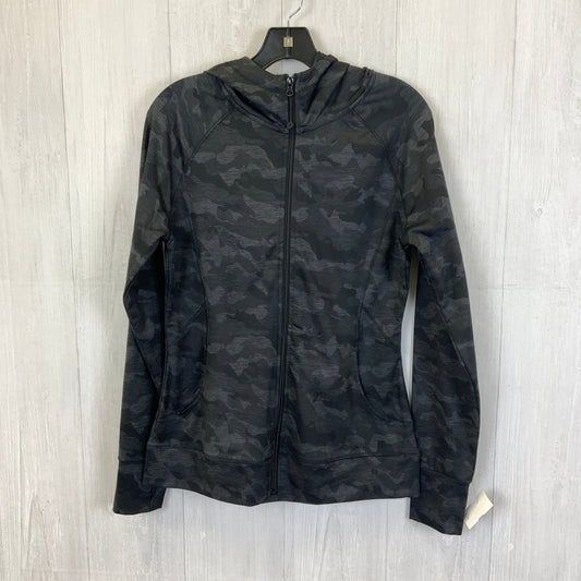 Athletic Jacket By Reebok In Camouflage Print, Size: M