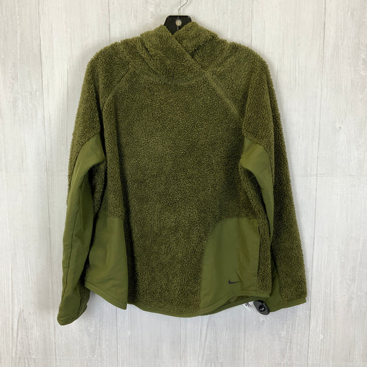 Athletic Sweatshirt Hoodie By Nike In Green, Size: L