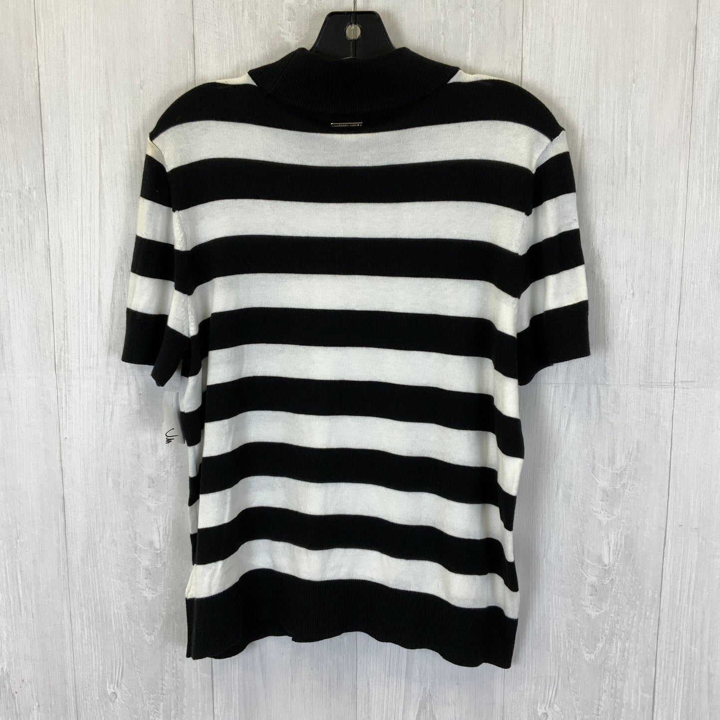 Top Short Sleeve By Michael By Michael Kors In Black & White, Size: Xl