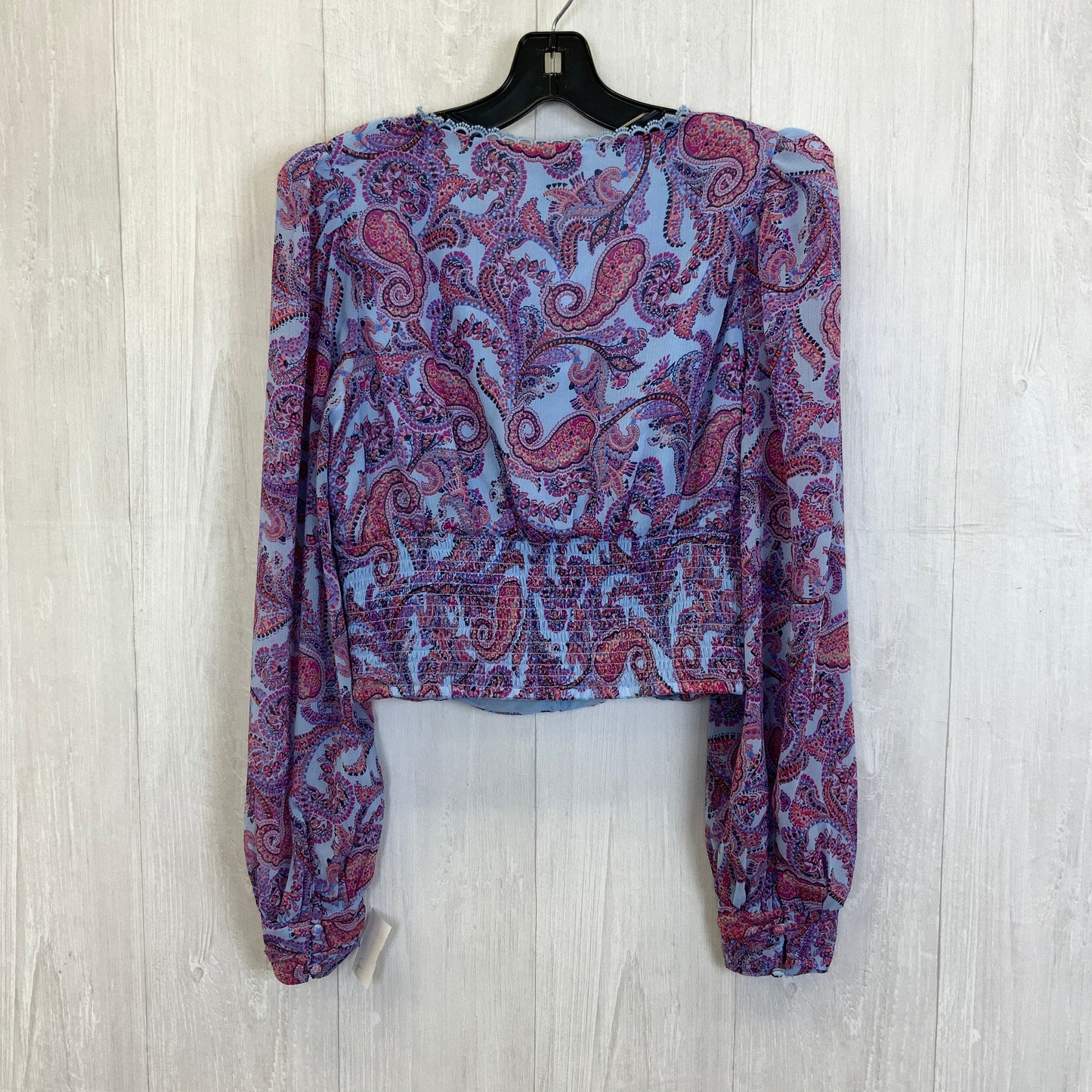 Top Long Sleeve By Jessica Simpson In Blue & Purple, Size: M