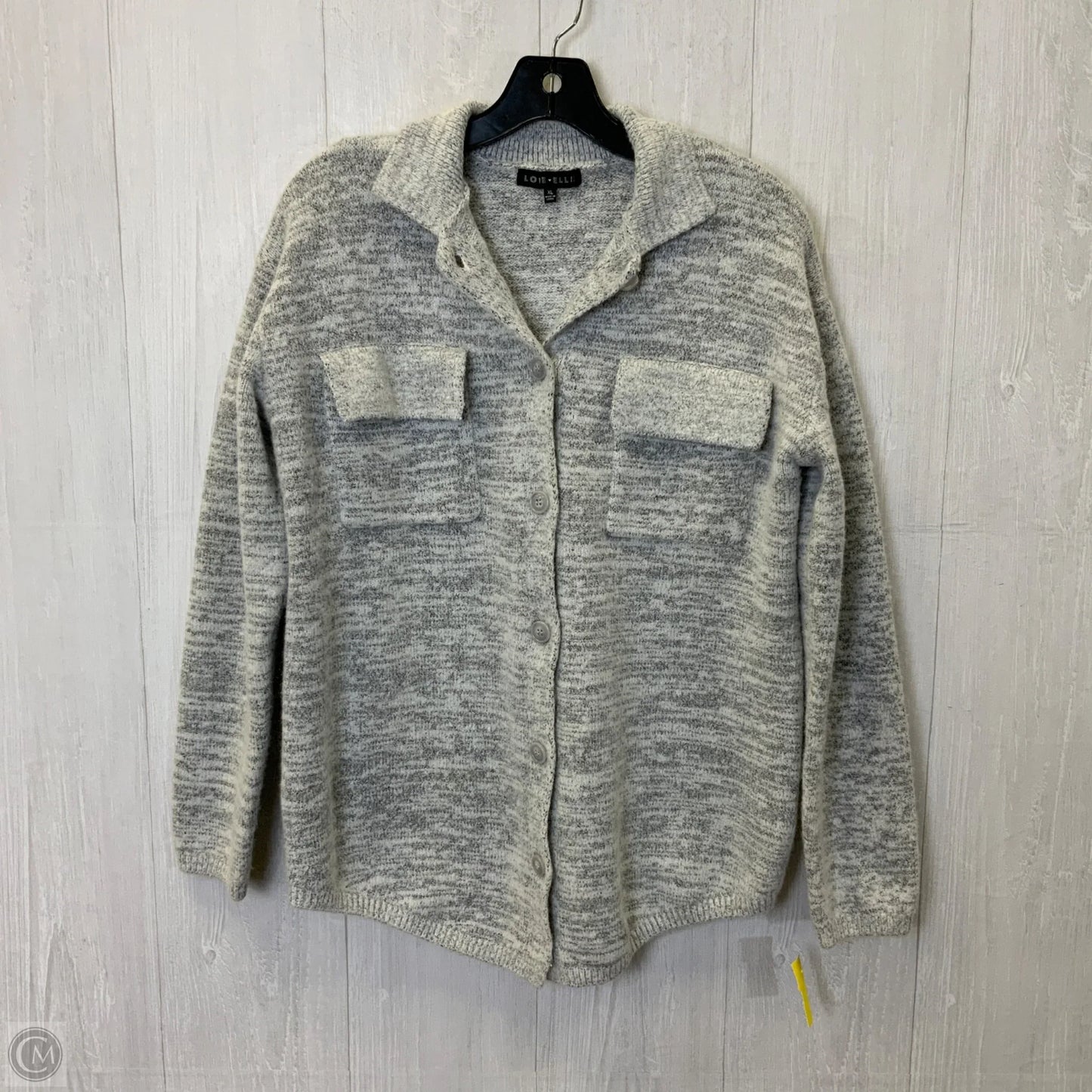 Sweater Cardigan By Clothes Mentor In Grey, Size: Xl