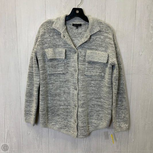 Sweater Cardigan By Clothes Mentor In Grey, Size: Xl