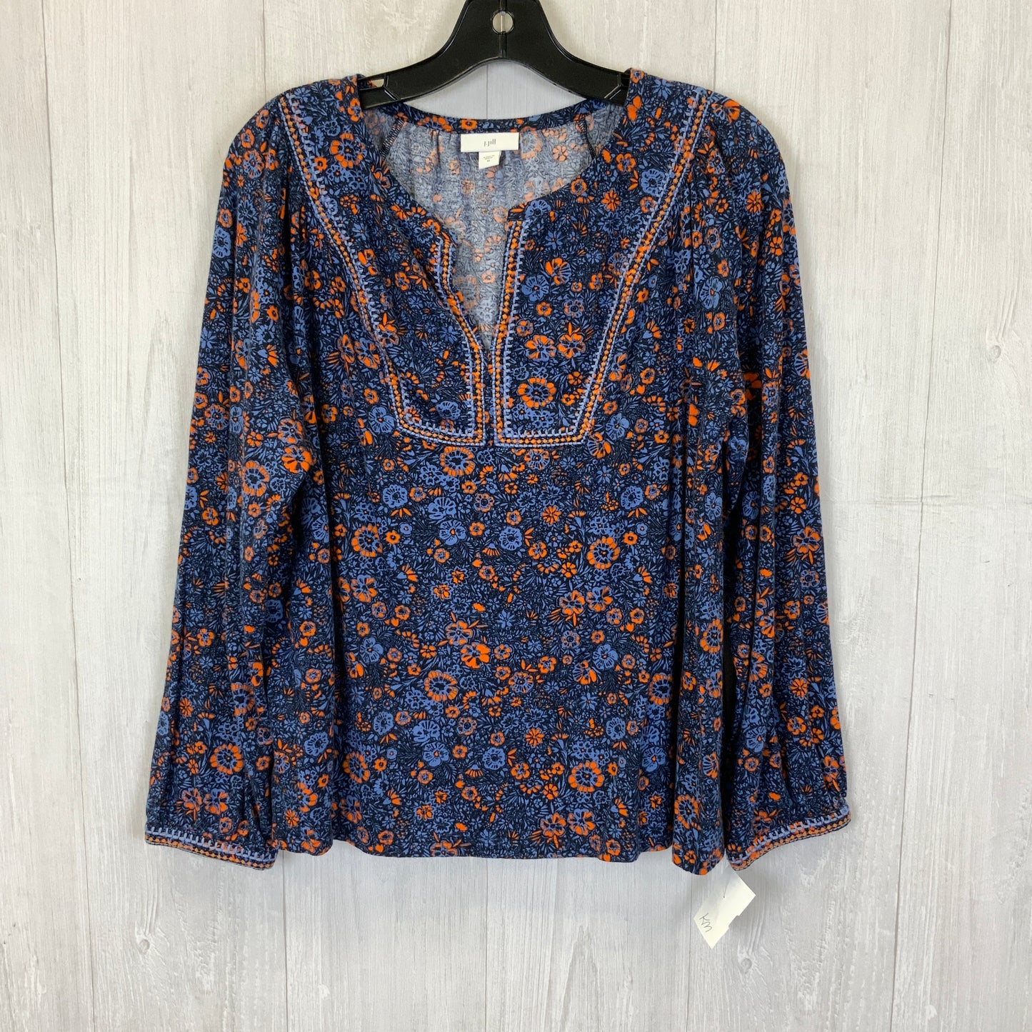 Top Long Sleeve By J. Jill In Navy, Size: M