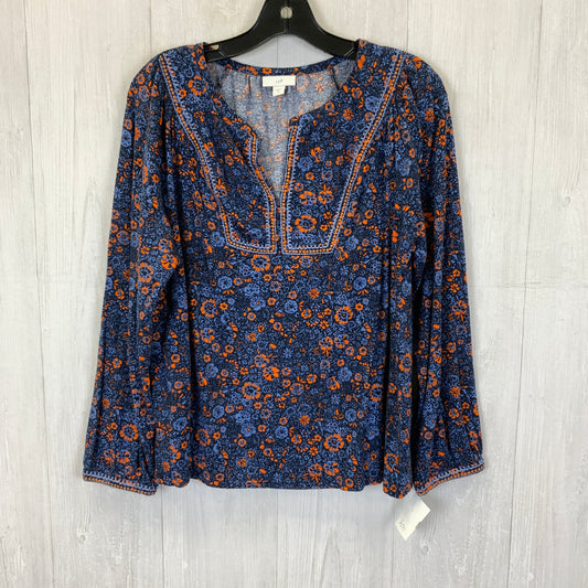 Top Long Sleeve By J. Jill In Navy, Size: M