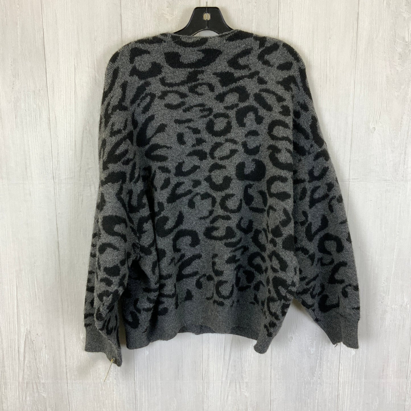 Cardigan By Clothes Mentor In Animal Print, Size: 2x