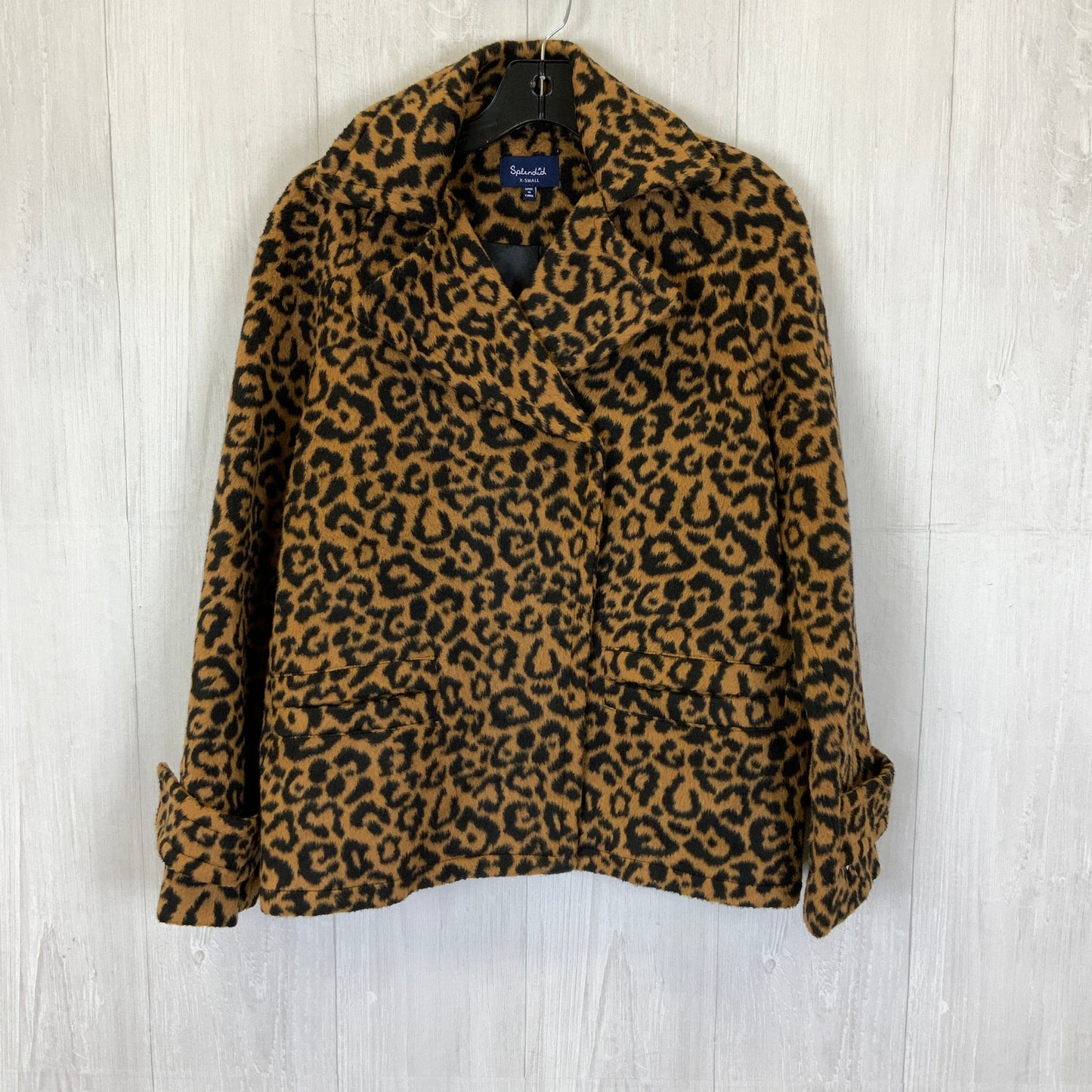 Blazer By Splendid In Leopard Print, Size: Xs