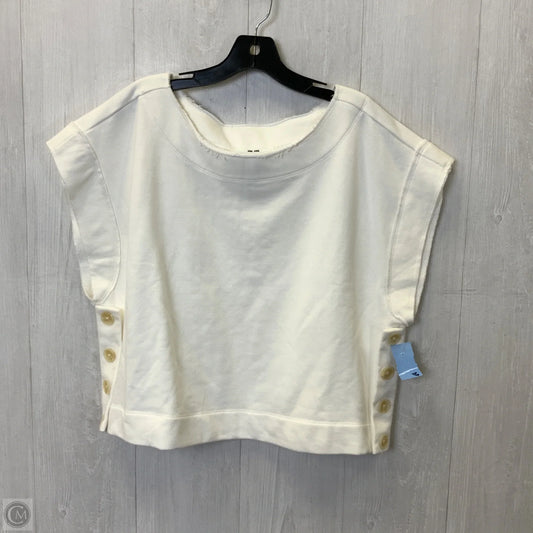 Sweater Short Sleeve By Anthropologie In White, Size: Xl