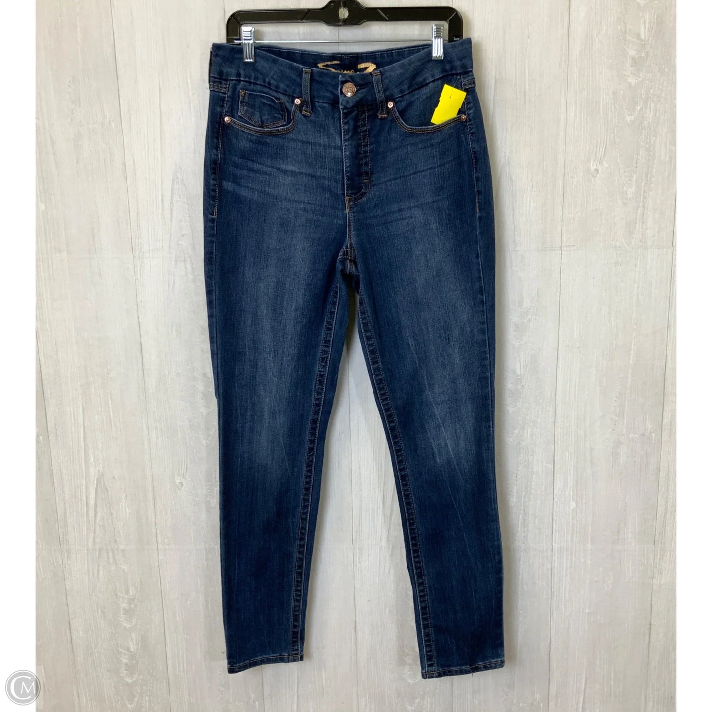 Jeans Skinny By Seven 7 In Blue Denim, Size: 10