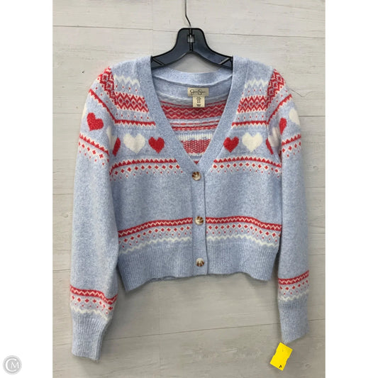 Cardigan By Jessica Simpson In Blue & Red, Size: M