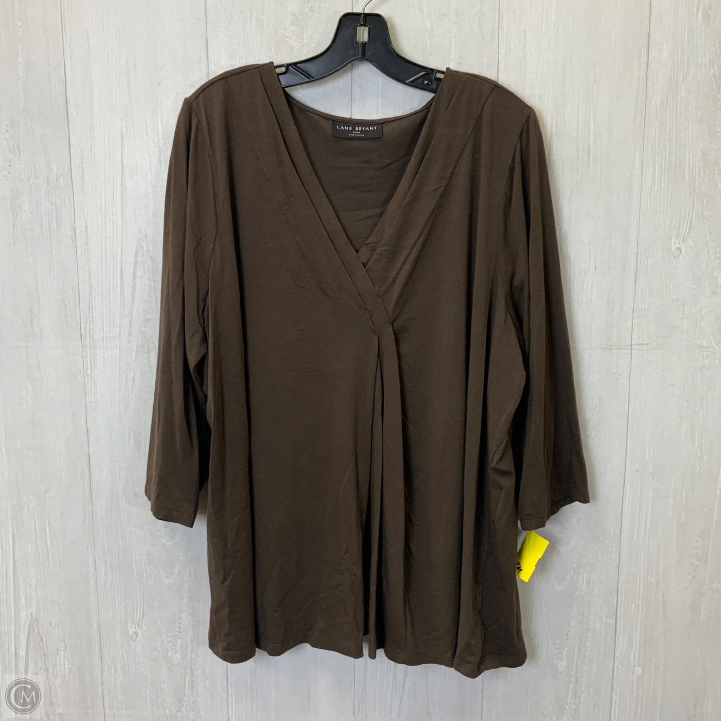 Top Long Sleeve By Lane Bryant In Brown, Size: 3x