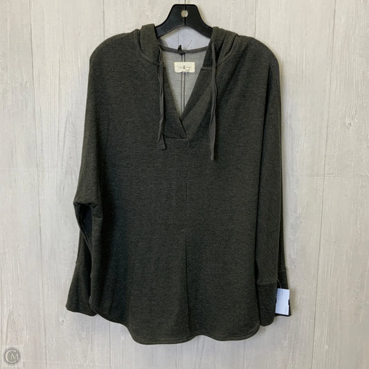 Sweatshirt Hoodie By Lou And Grey In Grey, Size: L
