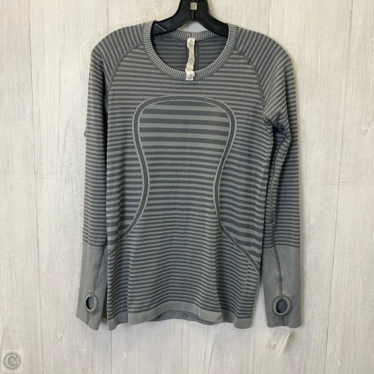 Athletic Top Long Sleeve Crewneck By Lululemon In Grey, Size: M
