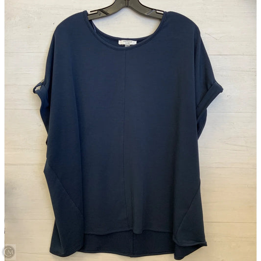 Top Short Sleeve By Cable And Gauge In Navy, Size: 3x