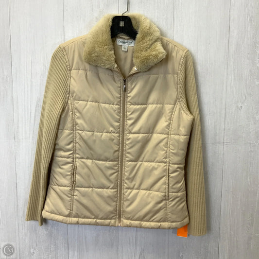 Jacket Puffer & Quilted By Coldwater Creek In Beige, Size: S
