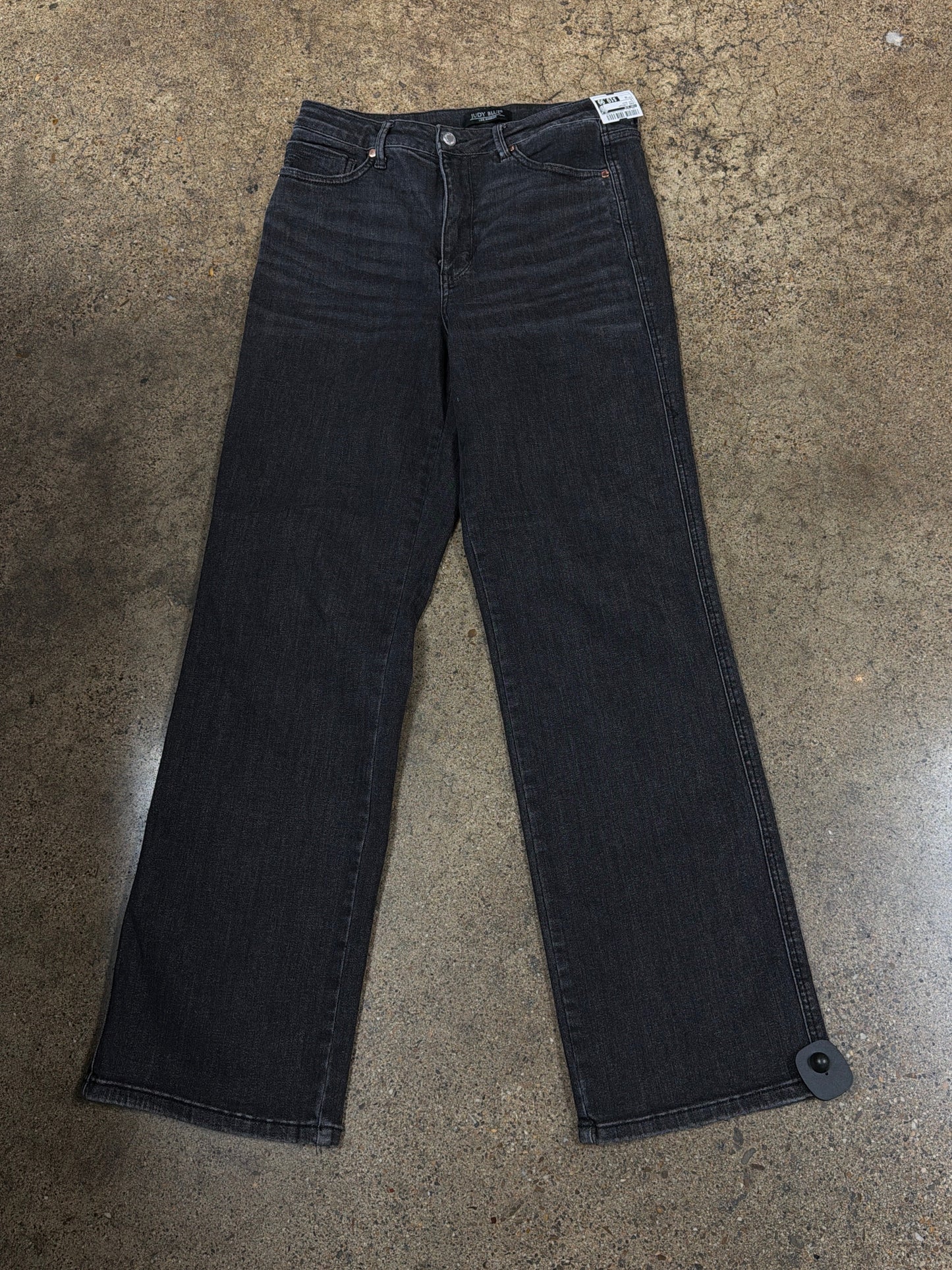 Jeans Straight By Judy Blue In Black Denim, Size:10
