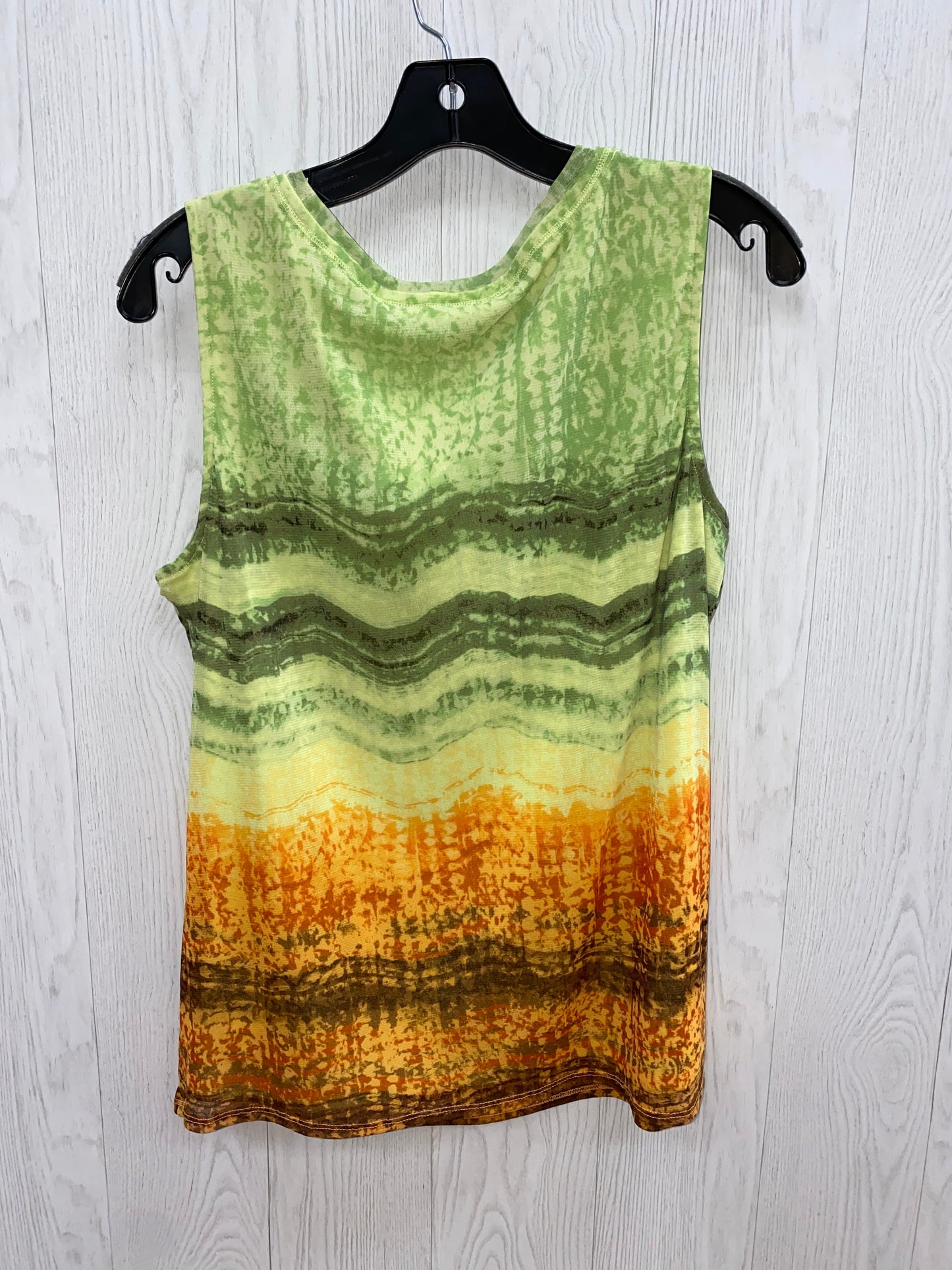 Green & Orange Top Sleeveless Christopher And Banks, Size M