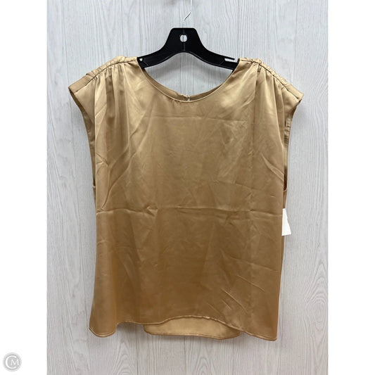 Top Sleeveless By Ann Taylor In Gold, Size: Xxl