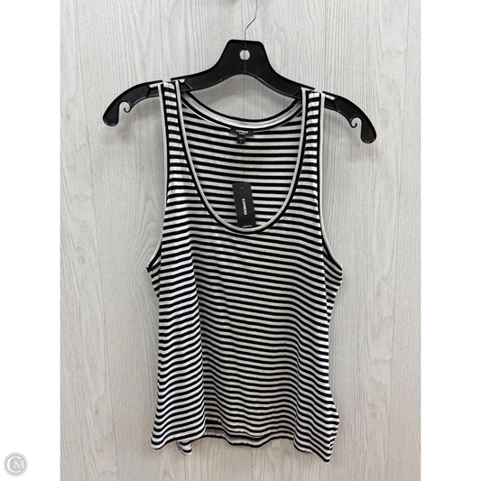 Top Sleeveless By Express In Black & White, Size: S