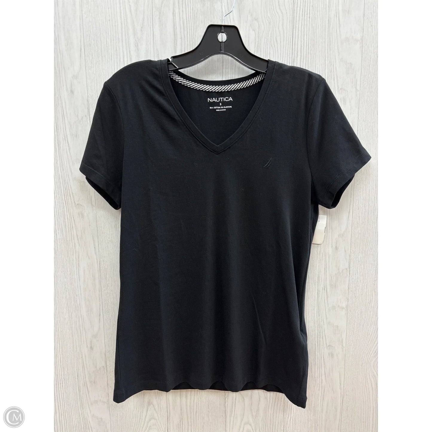 Top Short Sleeve Basic By Nautica In Black, Size: S