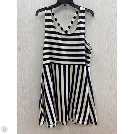 Dress Casual Short By H&m In Blue & White, Size: Xl