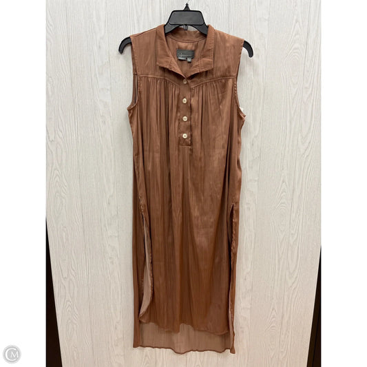 Dress Casual Maxi By Anthropologie In Bronze, Size: M