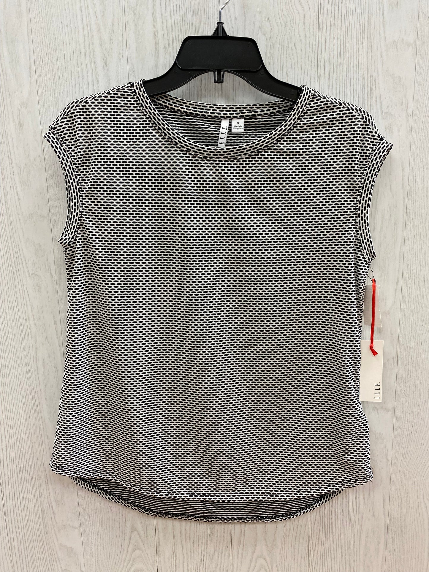 Black White Top Sleeveless Elle, Size S