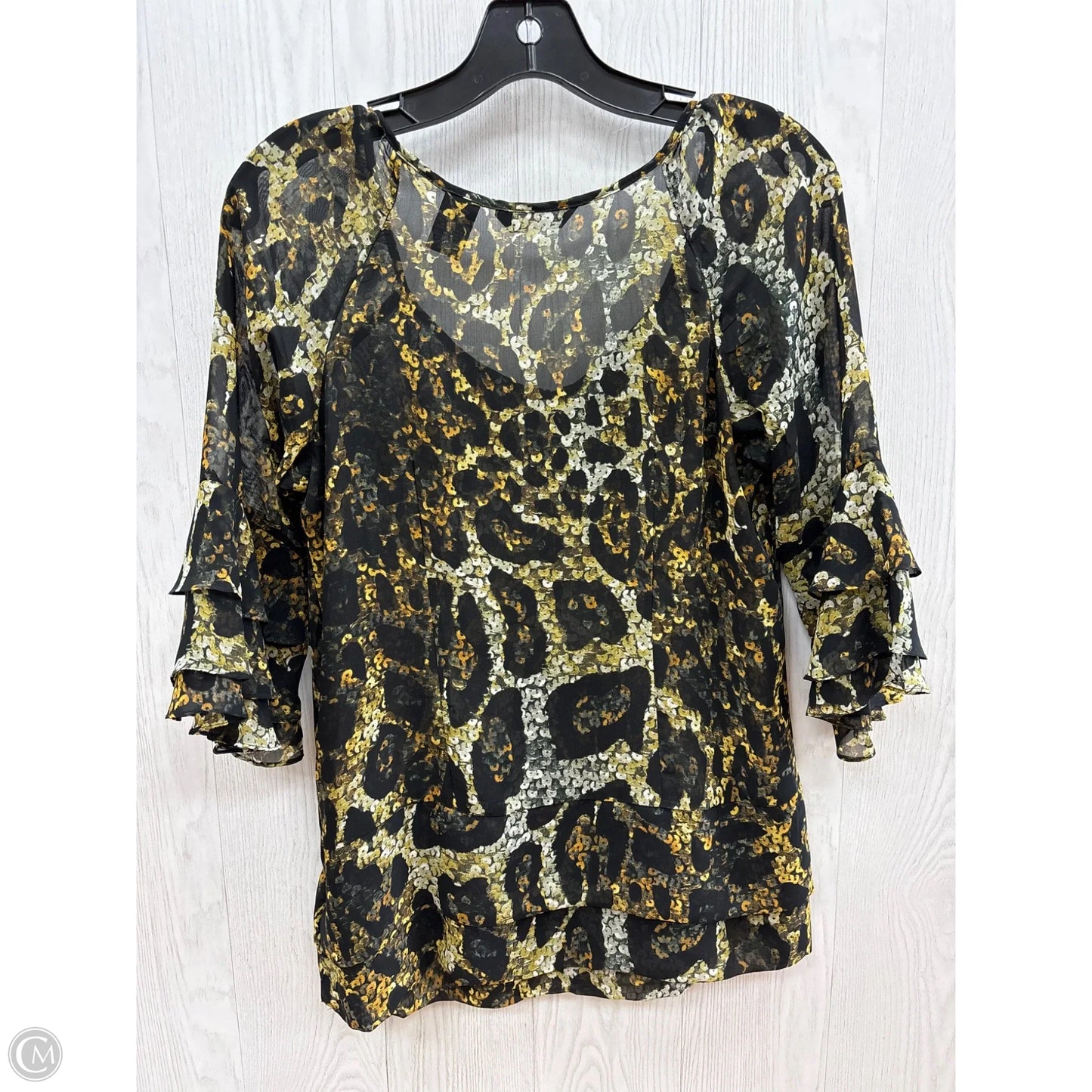 Top 3/4 Sleeve By New York And Co In Black, Size: S