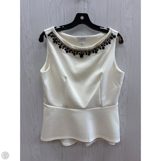 Top Sleeveless By Bisou Bisou In Cream, Size: L