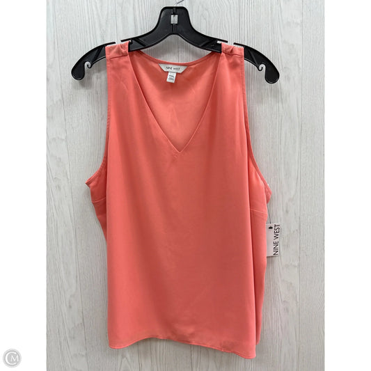 Top Sleeveless By Nine West In Coral, Size: Xxl