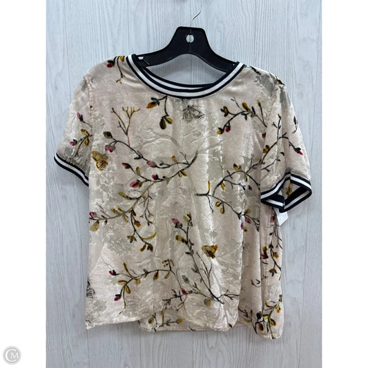 Top Short Sleeve By A New Day In Floral Print, Size: M