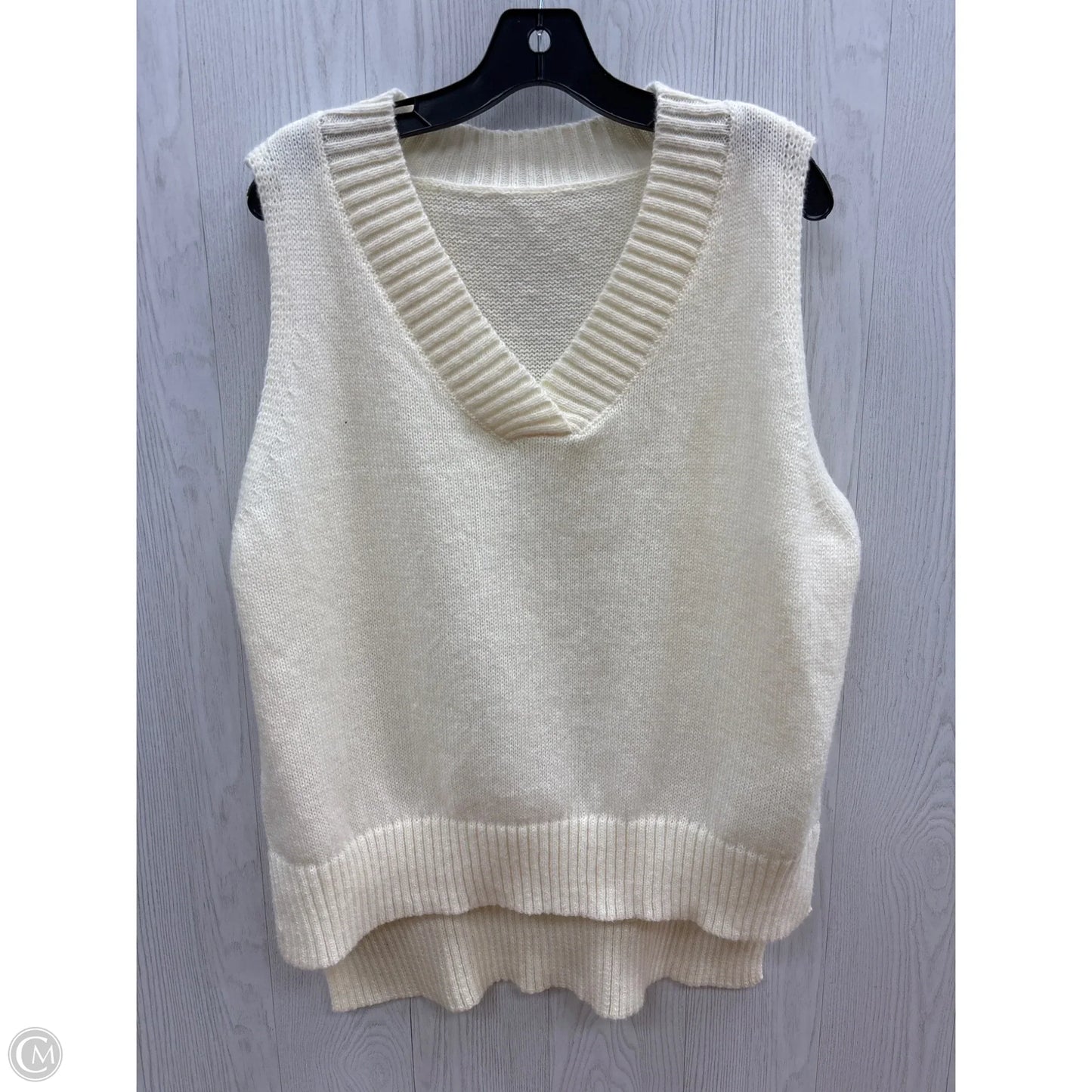 Vest Sweater By Shein In Cream, Size: S