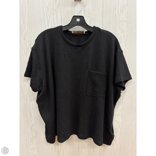 Top Short Sleeve By Zenana Outfitters In Black, Size: M