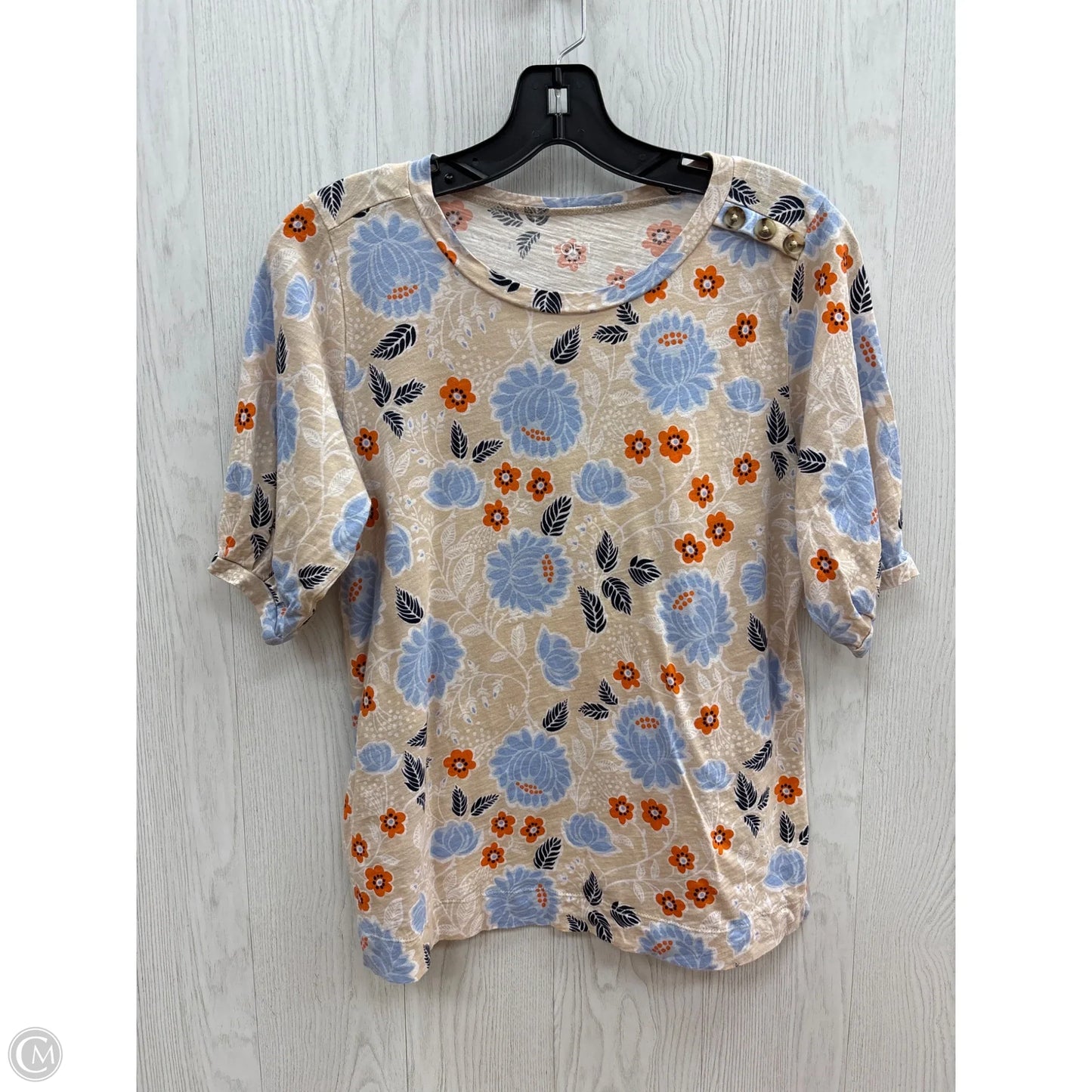 Top Short Sleeve Basic By Loft In Blue, Size: S