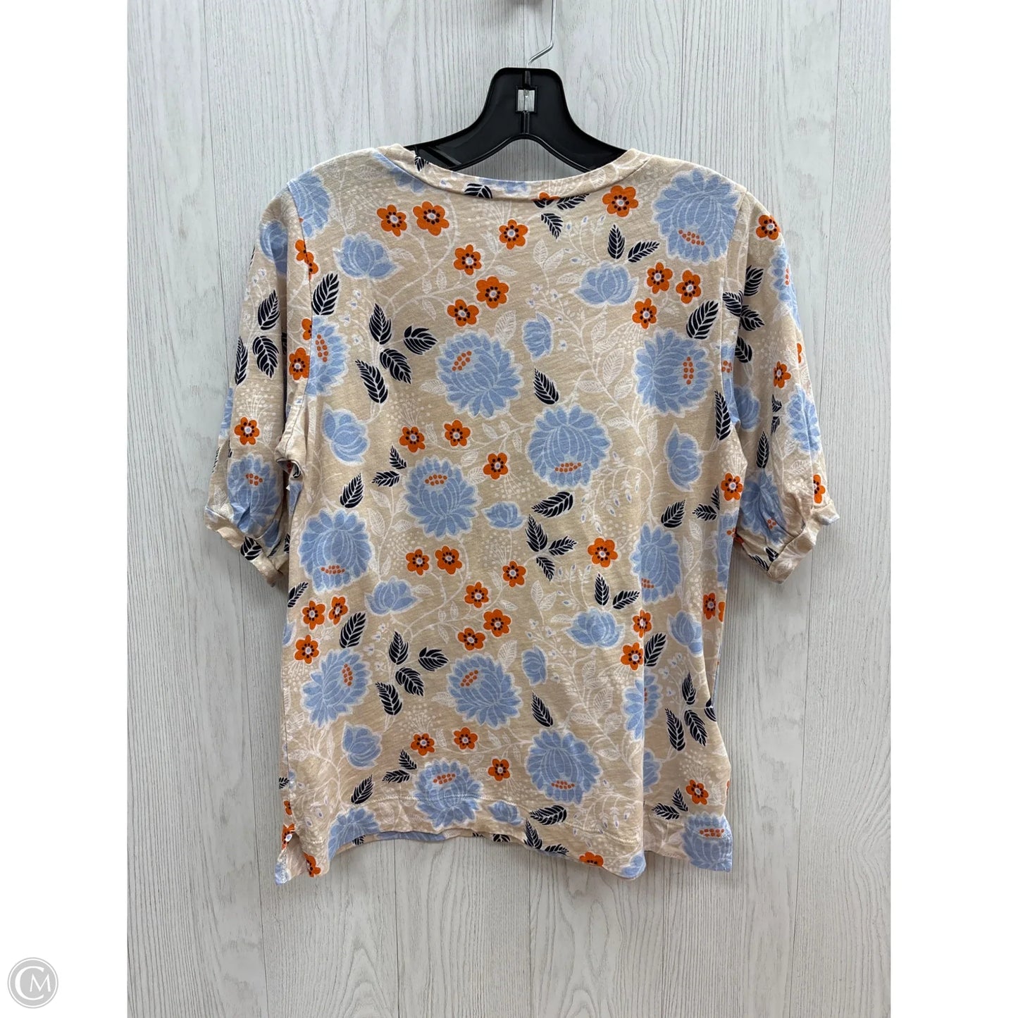 Top Short Sleeve Basic By Loft In Blue, Size: S