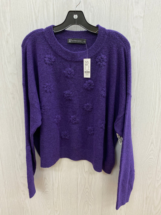 Sweater By New York And Co In Purple, Size: L