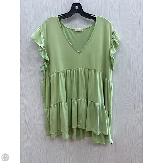 Top Short Sleeve By Entro In Green, Size: 1x