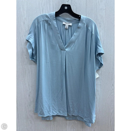 Top Short Sleeve Basic By Nine West In Blue, Size: L