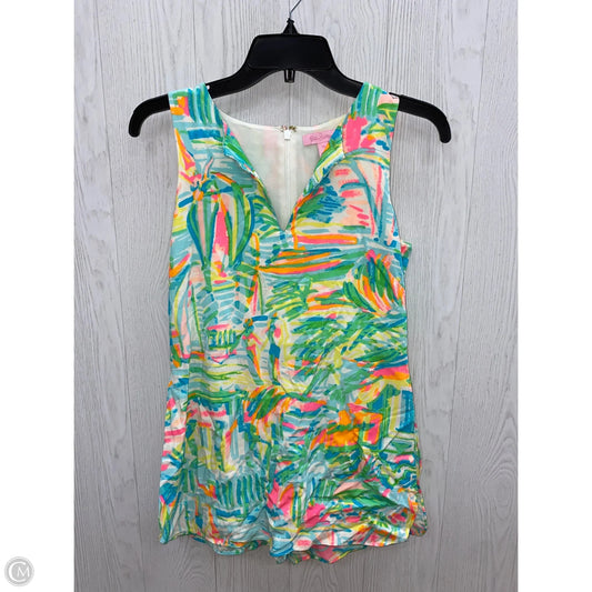 Dress Designer By Lilly Pulitzer In Blue & Green, Size: 0