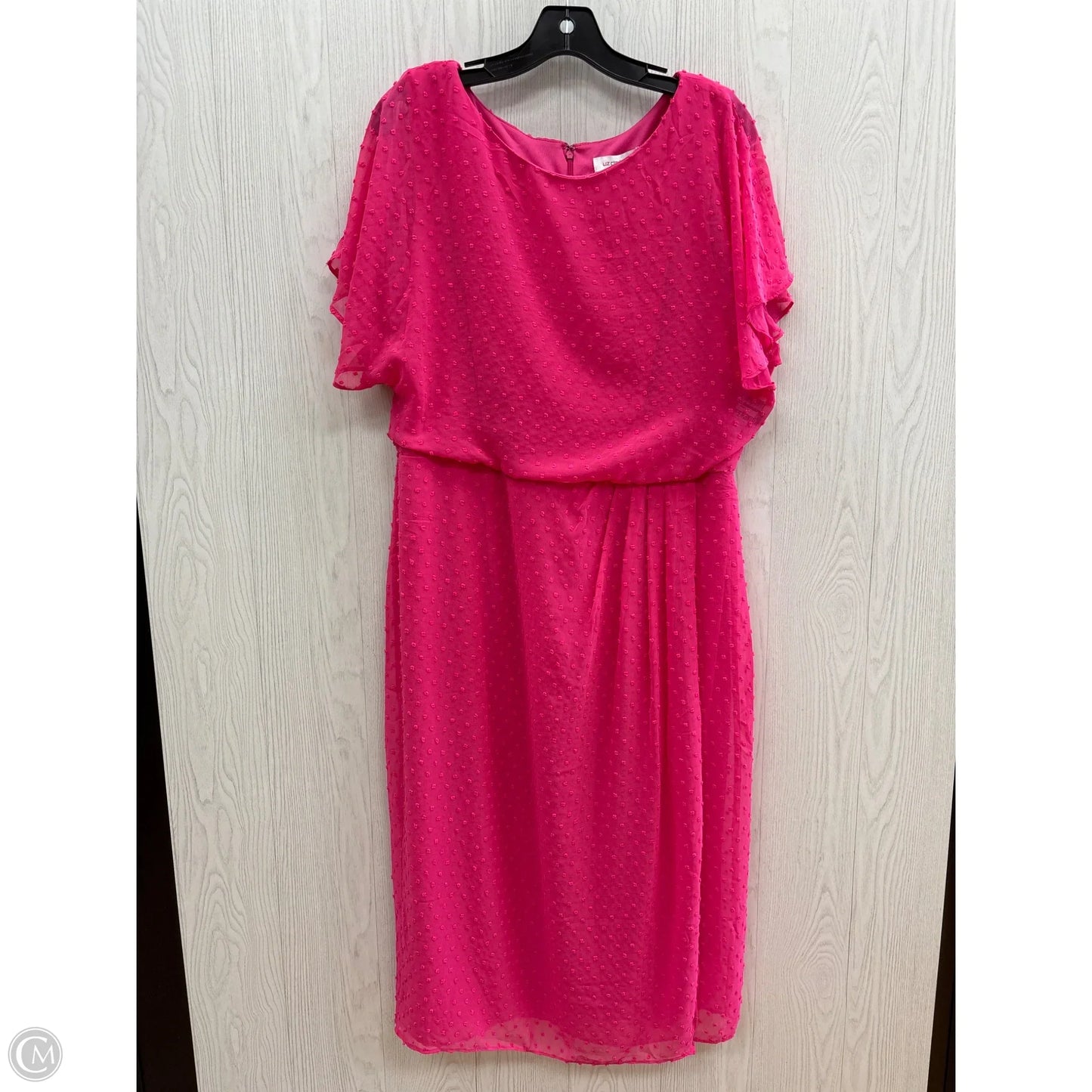 Dress Casual Maxi By Liz Claiborne In Pink, Size: 14