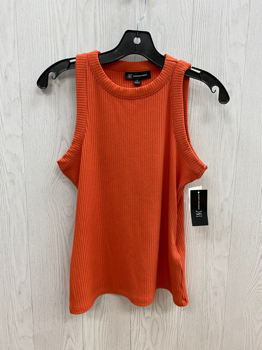 Orange Top Sleeveless Basic Inc, Size S