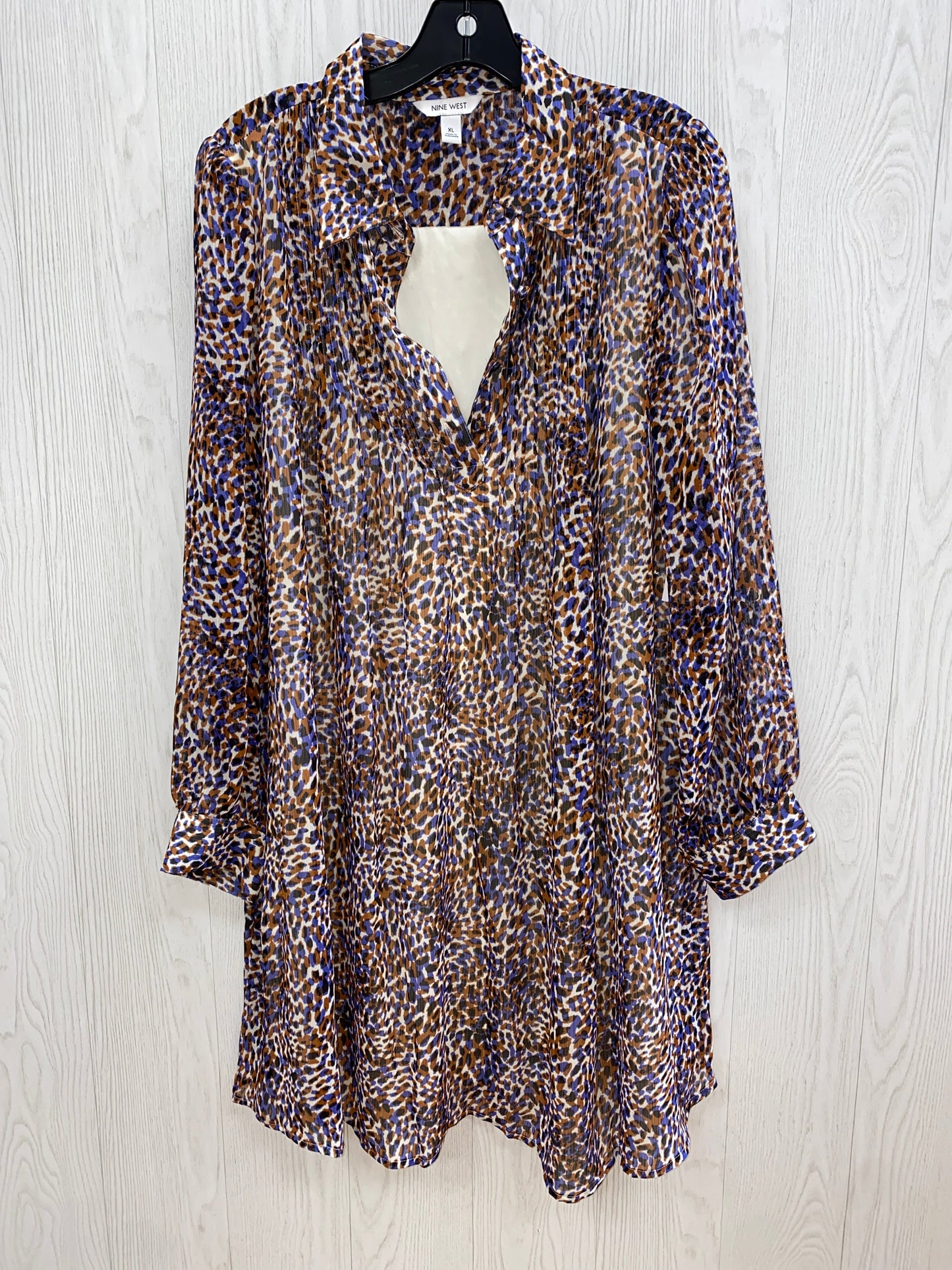 Blue & Brown Dress Casual Short Nine West, Size Xl