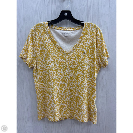 Top Short Sleeve Basic By Tommy Hilfiger In Yellow, Size: L