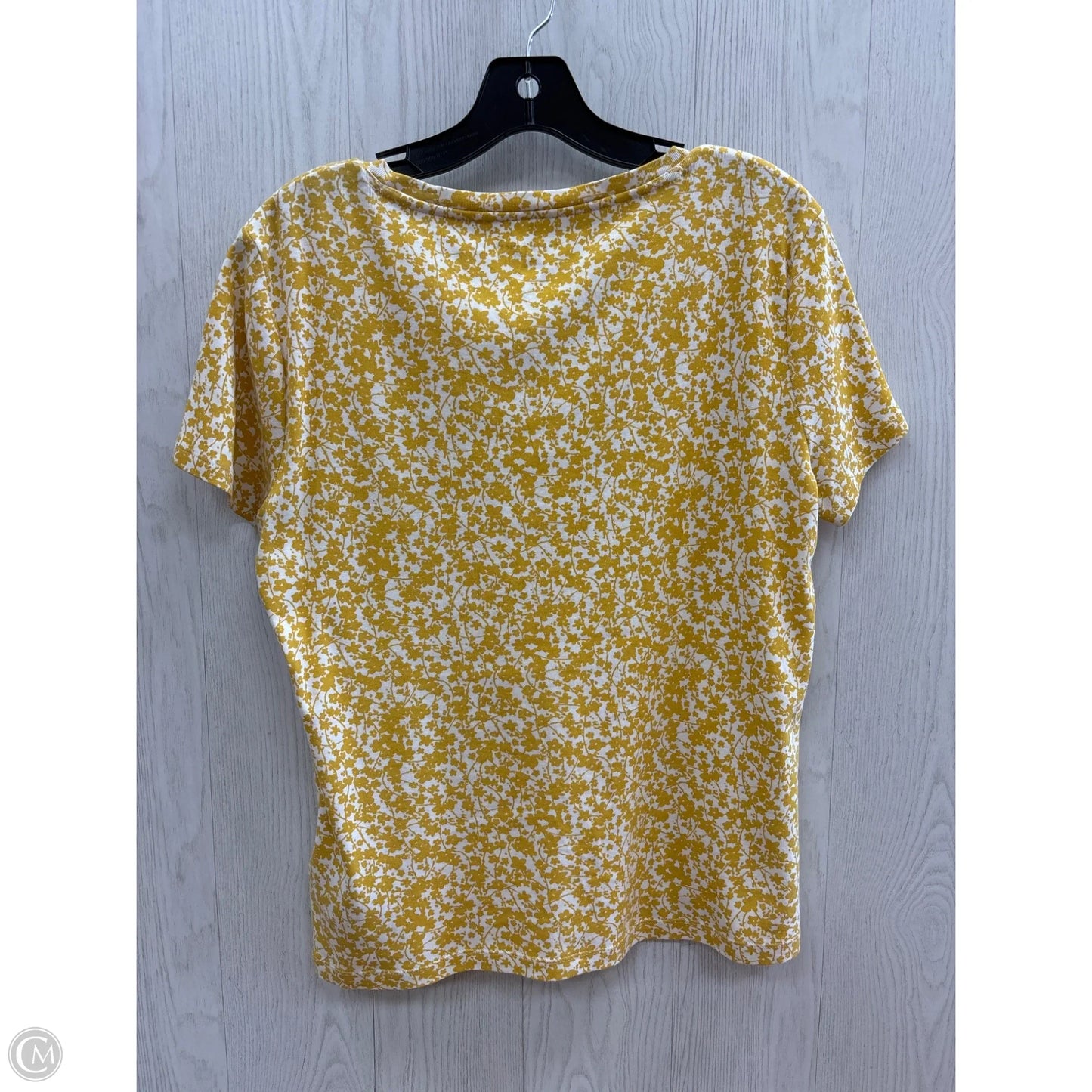 Top Short Sleeve Basic By Tommy Hilfiger In Yellow, Size: L