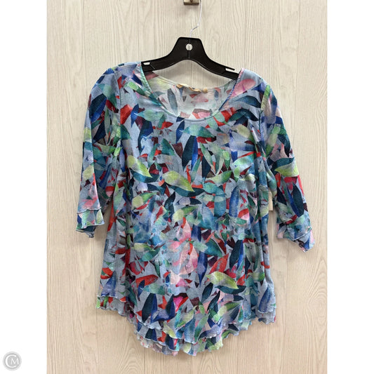 Top 3/4 Sleeve Basic By Soft Surroundings In Multi-colored, Size: S