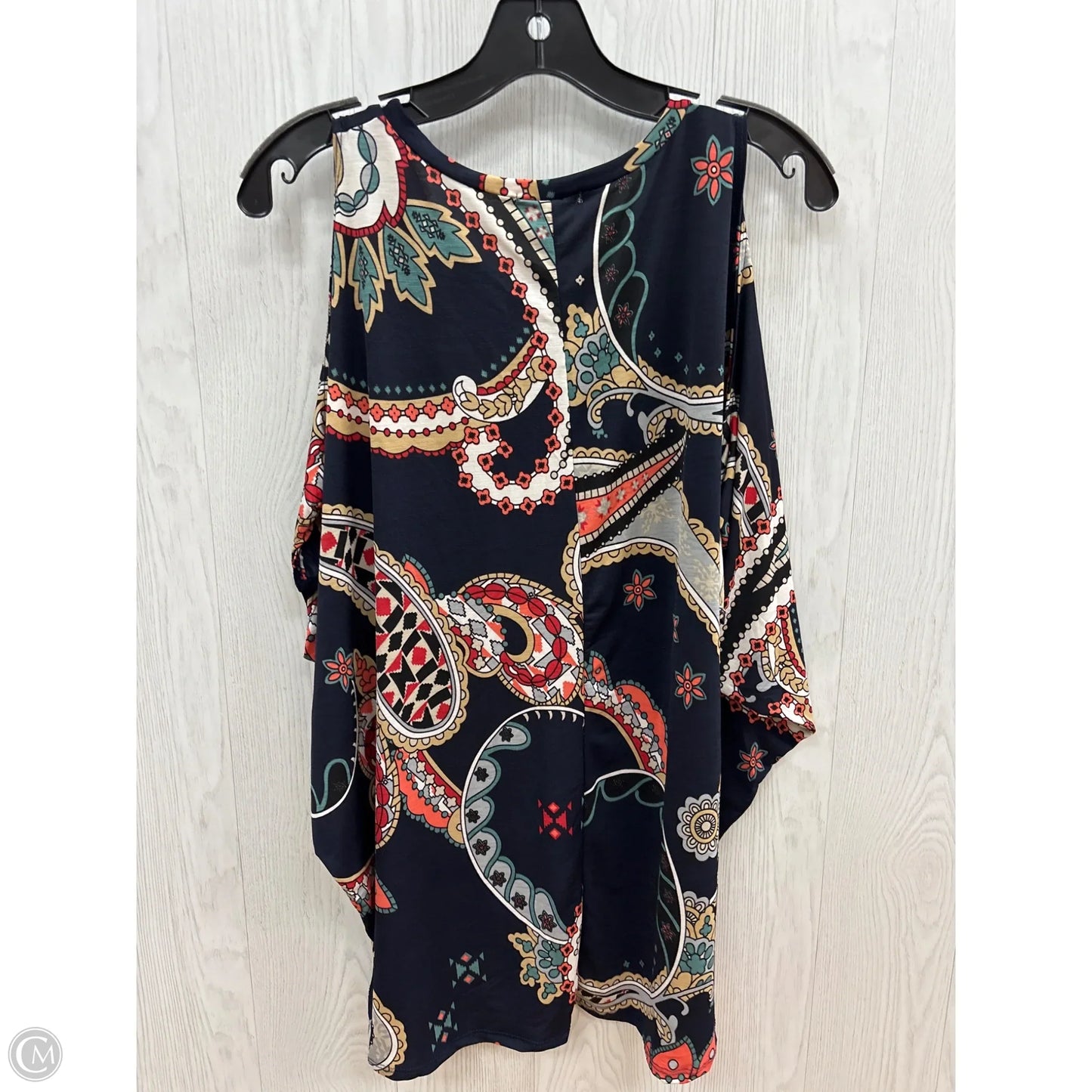 Top Short Sleeve By Clothes Mentor In Navy, Size: M