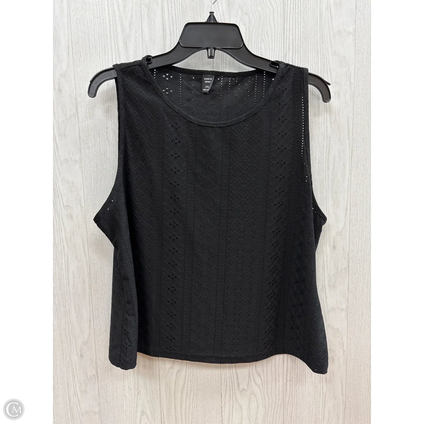 Top Sleeveless Basic By Shein In Black, Size: 2x