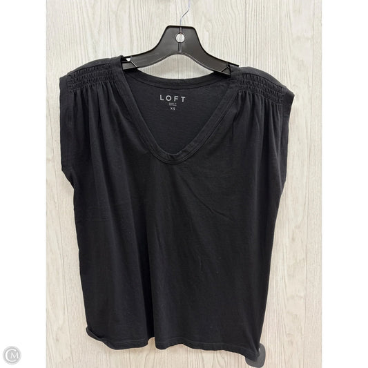 Top Short Sleeve Basic By Loft In Black, Size: Xs